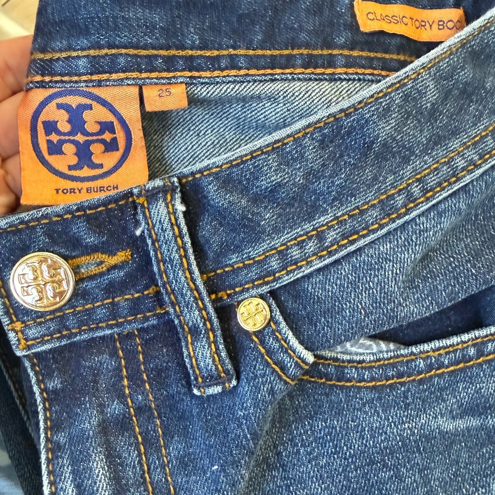 Tory Burch Dark Blue Denim Jeans - Picture 4 of 11